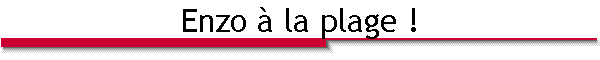 Enzo � la plage !