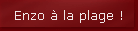Enzo � la plage !