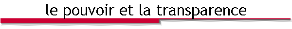 le pouvoir et la transparence