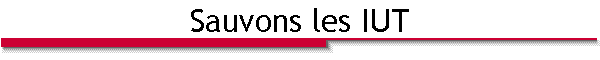 Sauvons les IUT