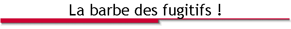 La barbe des fugitifs !