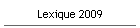Lexique 2009