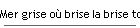 Mer grise o� brise la brise tout dort